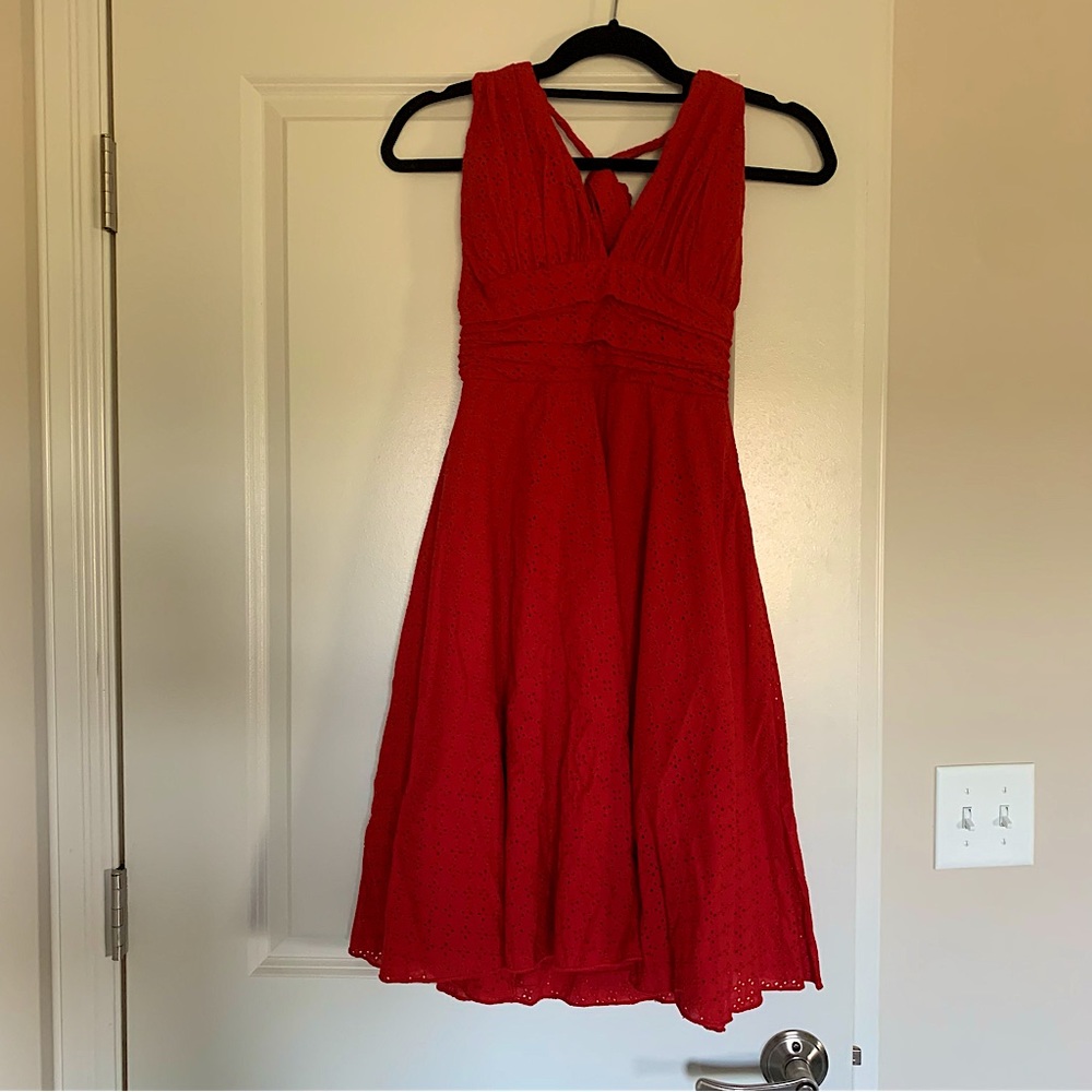 Rubber Ducky Productions Ltd Vintage Pin-up Style Red Halter Dress - small